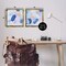 Stupell Industries Oval Lavender Blue Abstract 2 pc Framed Floater Canvas Wall Art Set Design by Melissa Wang